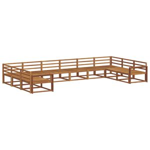 vidaXL Utomhussoffset 10 pcs Naturf&auml;rg Massivt Akaciatr&auml;