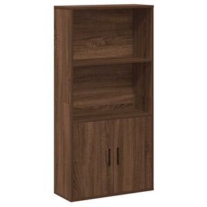 vidaXL Bokhylla brun ek 60x24x120 cm konstruerat tr&auml;