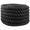 vidaXL Juterep 50 mm Svart 100% Tossa jute