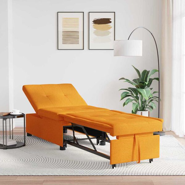 vidaXL Pull Out Sofa Bed M&ouml;rkgul 194 x 50 x 82 cm tyg