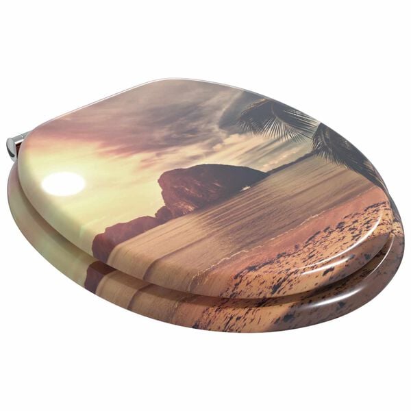 vidaXL Toalettstol 2 pcs Orange 44 x 38 cm MDF-board