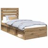 vidaXL S&auml;ngram med huvudgavel Artisan Ek 75 x 190 cm Massiv furu