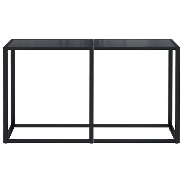vidaXL Konsolbord svart 140x35x75,5 cm härdat glas
