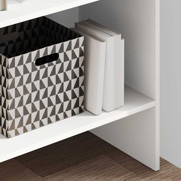 vidaXL Bokhylla vit 60x35x180 cm konstruerat trä