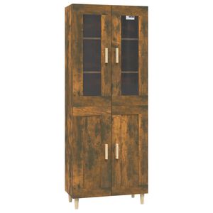 vidaXL H&ouml;gsk&aring;p r&ouml;kf&auml;rgad ek 69,5x34x180 cm konstruerat tr&auml;