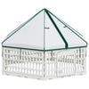 vidaXL 6-panelers hundhagen Vit 122 x 106 x 79 cm Plast