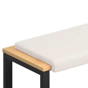 vidaXL B&auml;nk kudde Sherpa tyg Gr&auml;ddvit Djup 35 cm