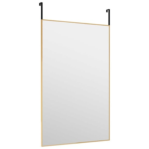 vidaXL D&ouml;rrspegel guld 50x80 cm glas och aluminium