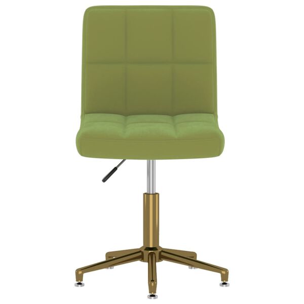 vidaXL Snurrbara matstolar 2 st ljusgr&ouml;n sammet