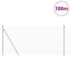 vidaXL Stängselstolpe Silver 100 x 0,8 m (16 x 16 mm nät) Stål
