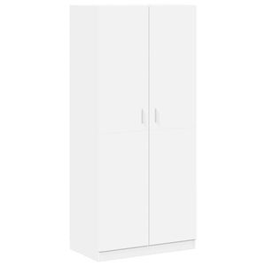 vidaXL Garderob vit 90x52x200 cm konstruerat tr&auml;