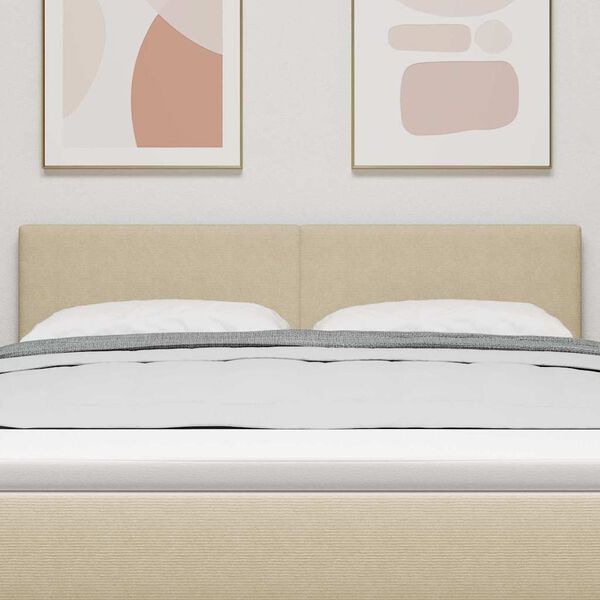 vidaXL LED huvuddyna med LED -remsljus Väggmonterad Grågrön 160 cm tyg