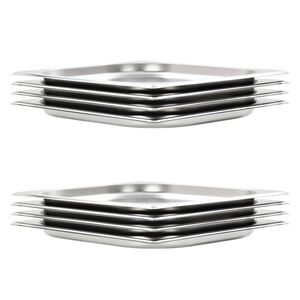 vidaXL Gastronormkantiner 8 st GN 1/2 20 mm rostfritt st&aring;l