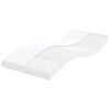 vidaXL Skummadrass vit 100x210 cm 7-zoner h&aring;rdhet 20 ILD