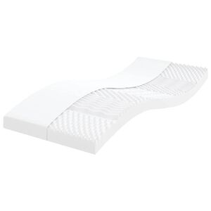 vidaXL Skummadrass vit 100x210 cm 7-zoner h&aring;rdhet 20 ILD