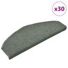 vidaXL Trappmattor 30 st 65x24x4 cm m&ouml;rkgr&ouml;na halvrunda stora