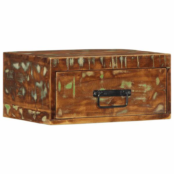 vidaXL Väggmonterade sängbord 2 st massivt återvunnet trä