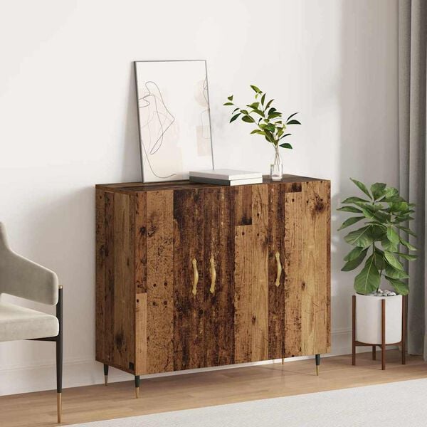 vidaXL Sideboard Gammalt tr&auml; 90 x 34 x 80 cm Konstruerat tr&auml;