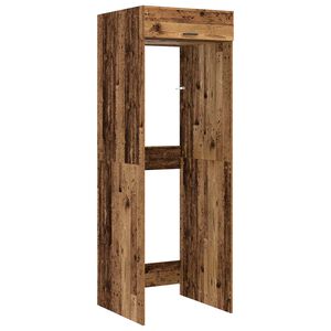 vidaXL Tv&auml;ttmaskinskabinet med lagring Gammalt tr&auml; 67,5 x 68 x 200 cm