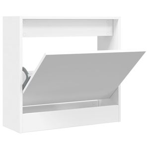vidaXL Skohylla vit 60x21x57 cm konstruerat tr&auml;