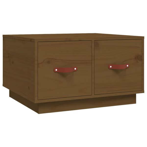 vidaXL Soffbord honungsbrun 60x53x35 cm massiv furu