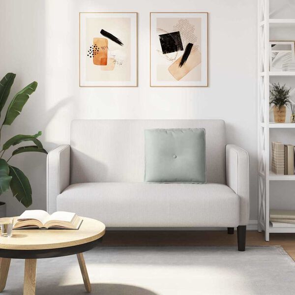 vidaXL Ryggkudde Ljusgrå 50 x 45 cm Kordread tyg