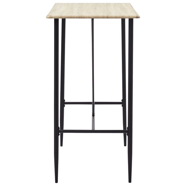 vidaXL Bargrupp 5 delar plast svart