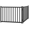 vidaXL Hundgrind hopf&auml;llbar 2 paneler svart 160 cm massivt grantr&auml;