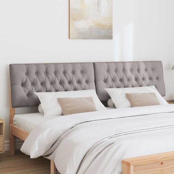 vidaXL Kl&auml;dd s&auml;nggavel Taupe 200 cm Massiv furu