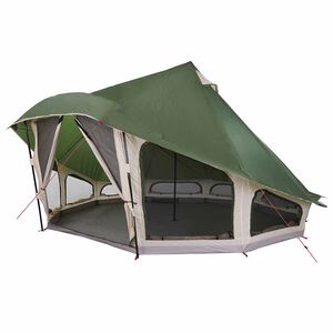 vidaXL Tipi T&auml;lt med tak med lagring Gr&ouml;n 508 x 470 x 300 cm taffeta