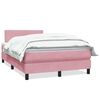 vidaXL Rams&auml;ng med madrass rosa 120x220 cm sammet