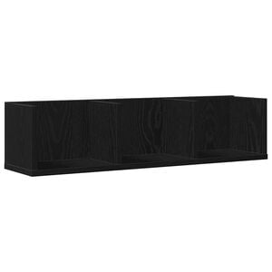 vidaXL V&auml;gg hylla V&auml;ggmonterat Svart Ek 75 x 18 x 18 cm
