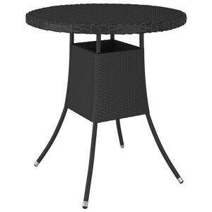 vidaXL Tr&auml;dg&aring;rdsbord svart 70x70x73 cm konstrotting