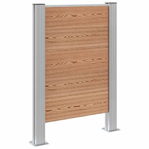 vidaXL Skr&auml;pkorgstaket Brun 85 x 12 x 115 cm Aluminium och WPC