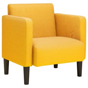 vidaXL Soffstol med armst&ouml;d ljusgul 54 cm manchestertyg