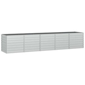 vidaXL Odlingsl&aring;da upph&ouml;jd galvaniserat st&aring;l 400x80x77 cm silver