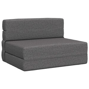 vidaXL F&auml;llbar Soffbed Ljusgr&aring; 70 x 80 x 60 cm Tyg