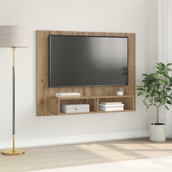 vidaXL TV-b&auml;nkset Artisan Ek 120 x 23,5 x 90 cm Konstruerat tr&auml;
