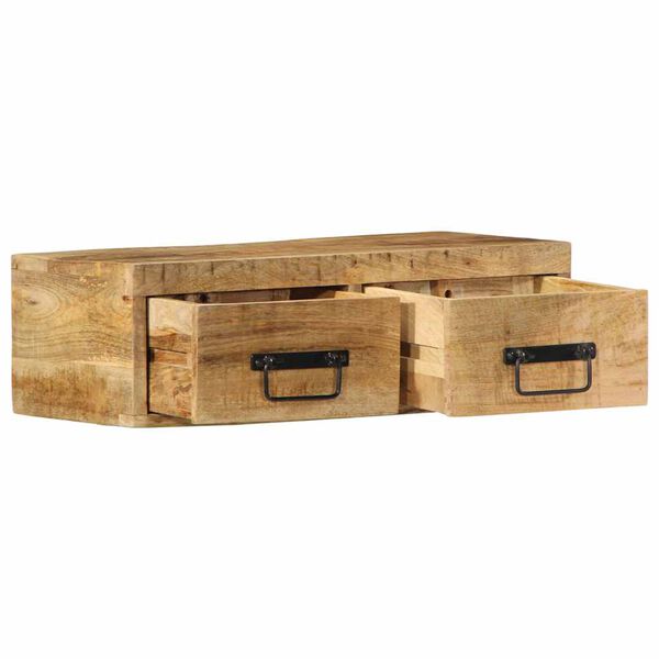 vidaXL Väggmonterad TV-bänk 60x30x19 cm massivt grovt mangoträ