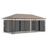 vidaXL Paviljong med myggn&auml;t 6x3x2,73 m taupe 180 g/m&sup2;