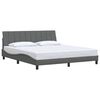 vidaXL Bed Frame without Mattress "Hanko" Dark Grey 180x200 cm Fabric