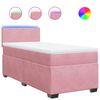 vidaXL Rams&auml;ng med madrass rosa 100x200 cm sammet