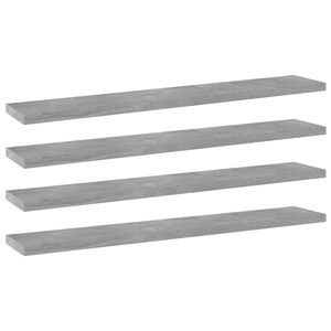 vidaXL Hyllplan 4 st betonggr&aring; 60x10x1,5 cm konstruerat tr&auml;