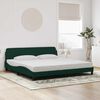 vidaXL Bed Frame "Dover" Dark Green 200x200 cm Velvet