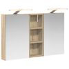 vidaXL Badrumssk&aring;psset 3 st 80 x 10,5 x 50 cm Konstruerat tr&auml;