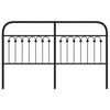 vidaXL Huvudgavel metall svart 160 cm