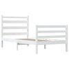 vidaXL Sängram vit massiv furu 100x200 cm