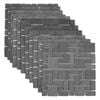 vidaXL Mosaikplattor Gr&aring; 30 x 30 cm Marmor