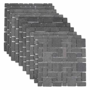 vidaXL Mosaikplattor Gr&aring; 30 x 30 cm Marmor