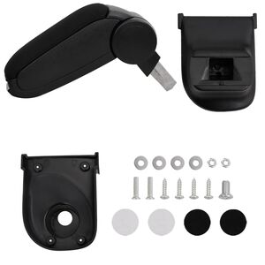 vidaXL Armst&ouml;d till bil svart 15x35x(30-47) cm ABS